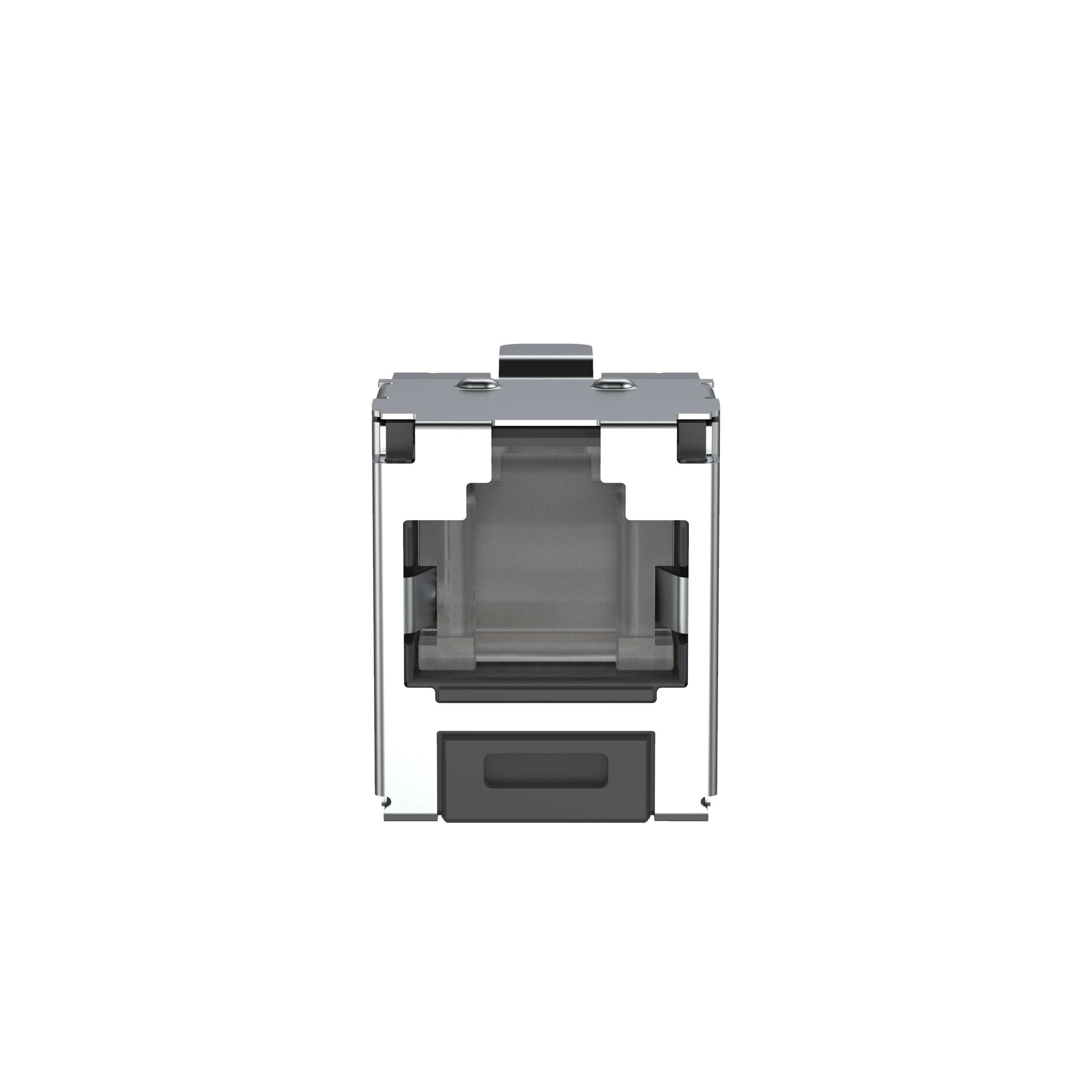 Shielded RJ45 Cat 6A Shuttered Jack Module, BL