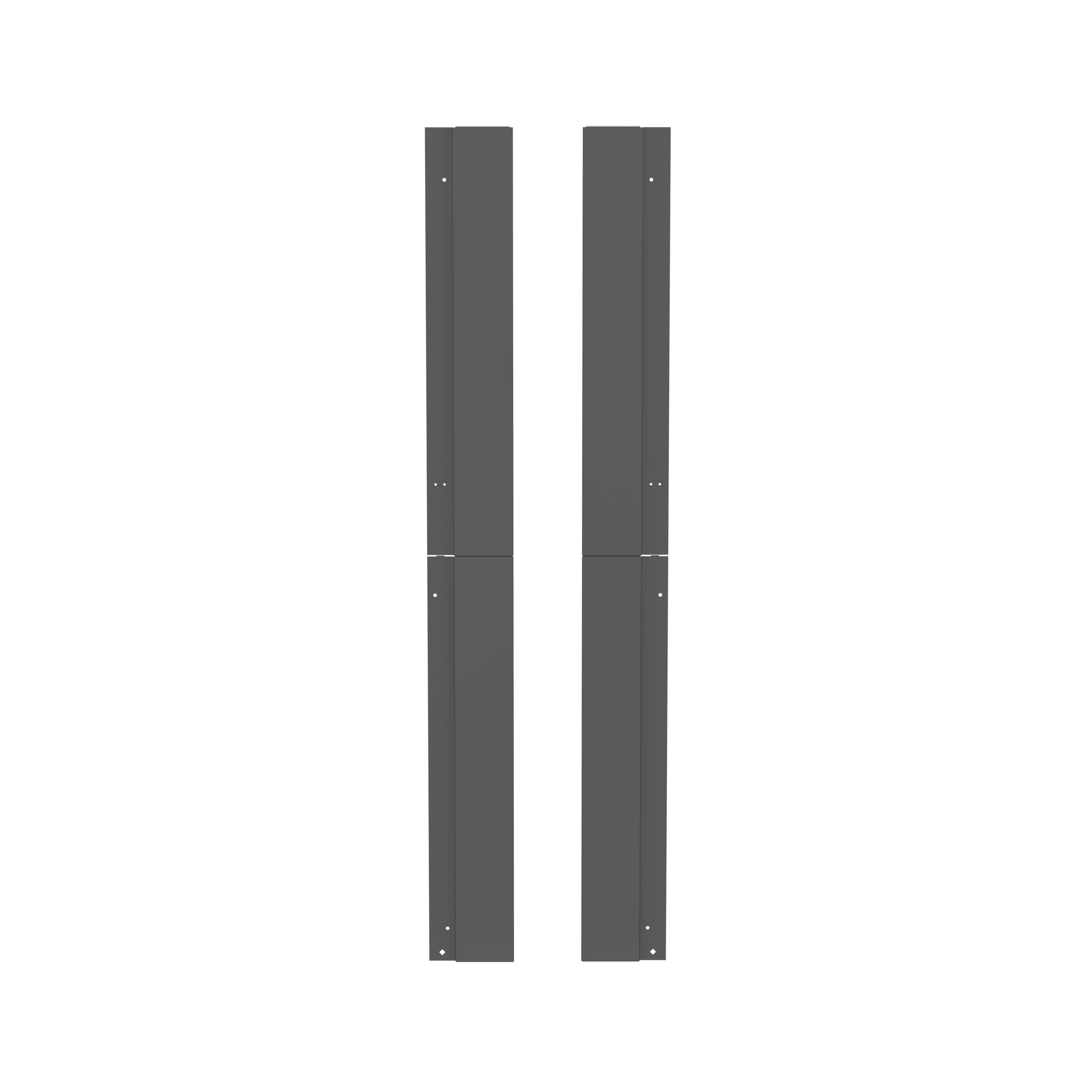 Single-Sided End Panels for PR2VF Managers, 52 RU, Black