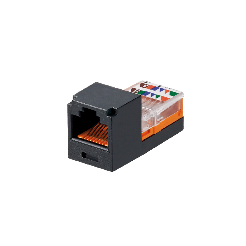 UTP RJ45 Cat 5e Leadframe Jack Module, Black