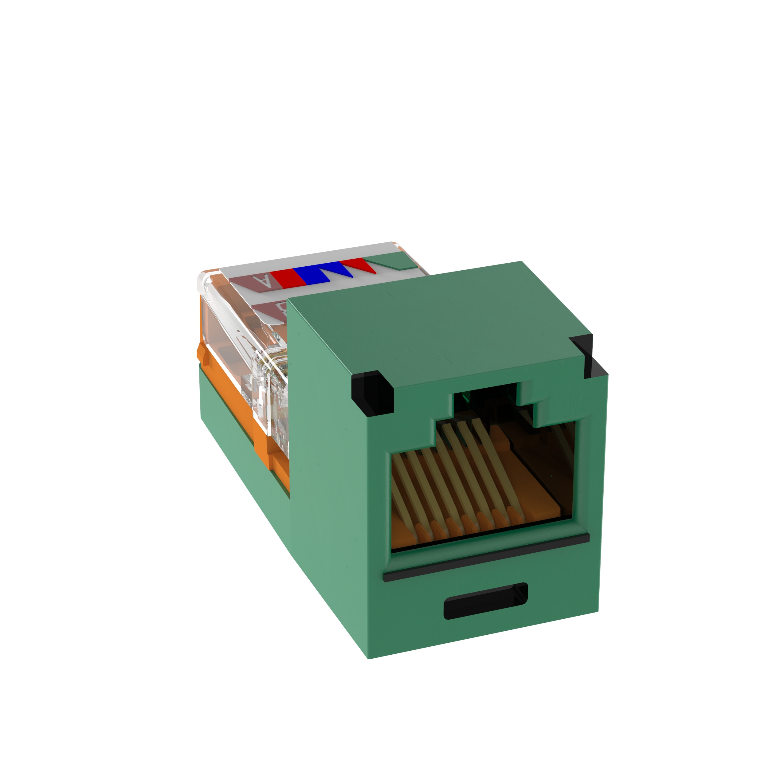 UTP RJ45 Cat 5e Leadframe Jack Module, Green