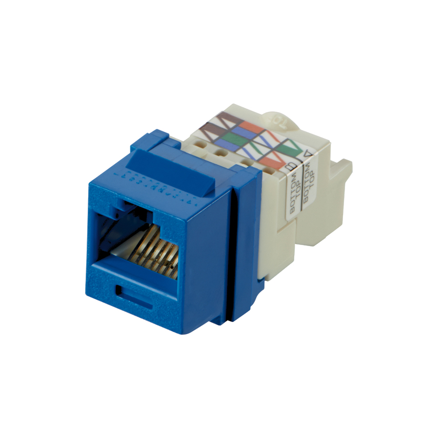 UTP RJ45 Cat 6 Keystone Jack Module, Blue