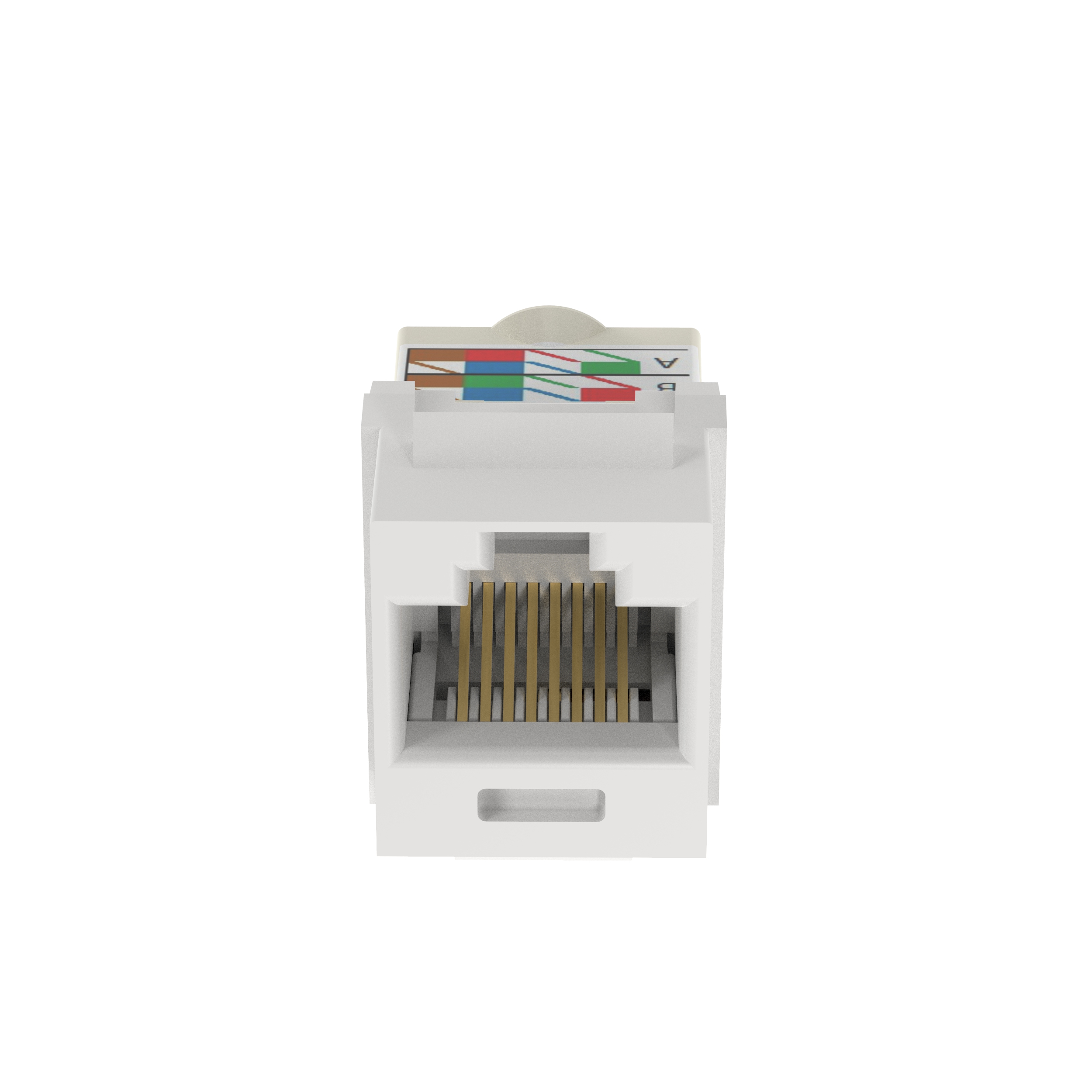 UTP RJ45 Cat 6 Keystone Jack Module, White