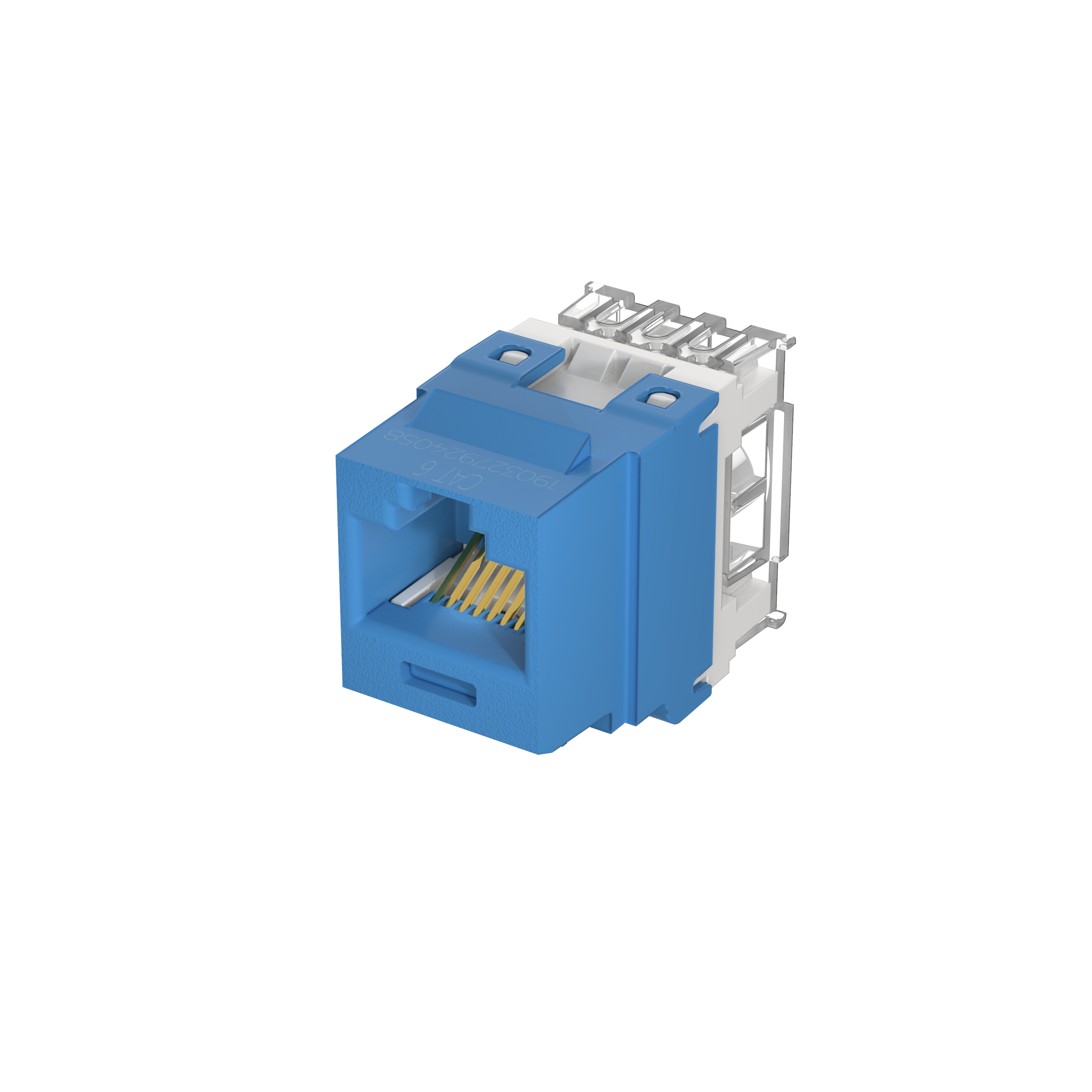 UTP RJ45 Cat 6 Punchdown Keystone Jack Module, BU