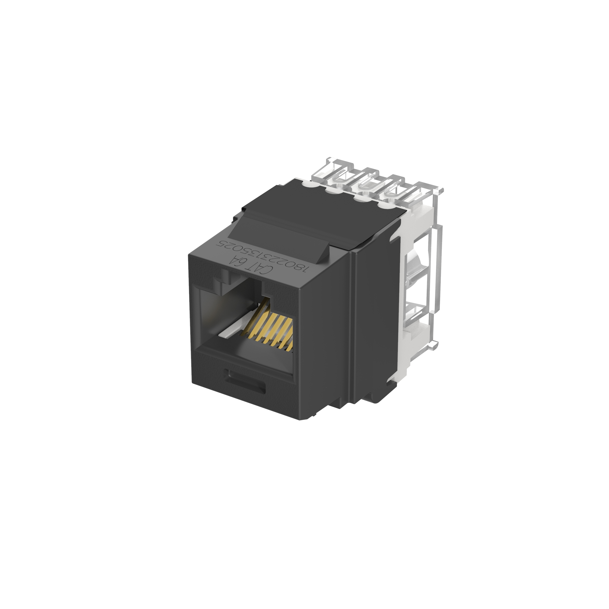 UTP RJ45 Cat 6A Keystone Punchdown Jack Module, BL