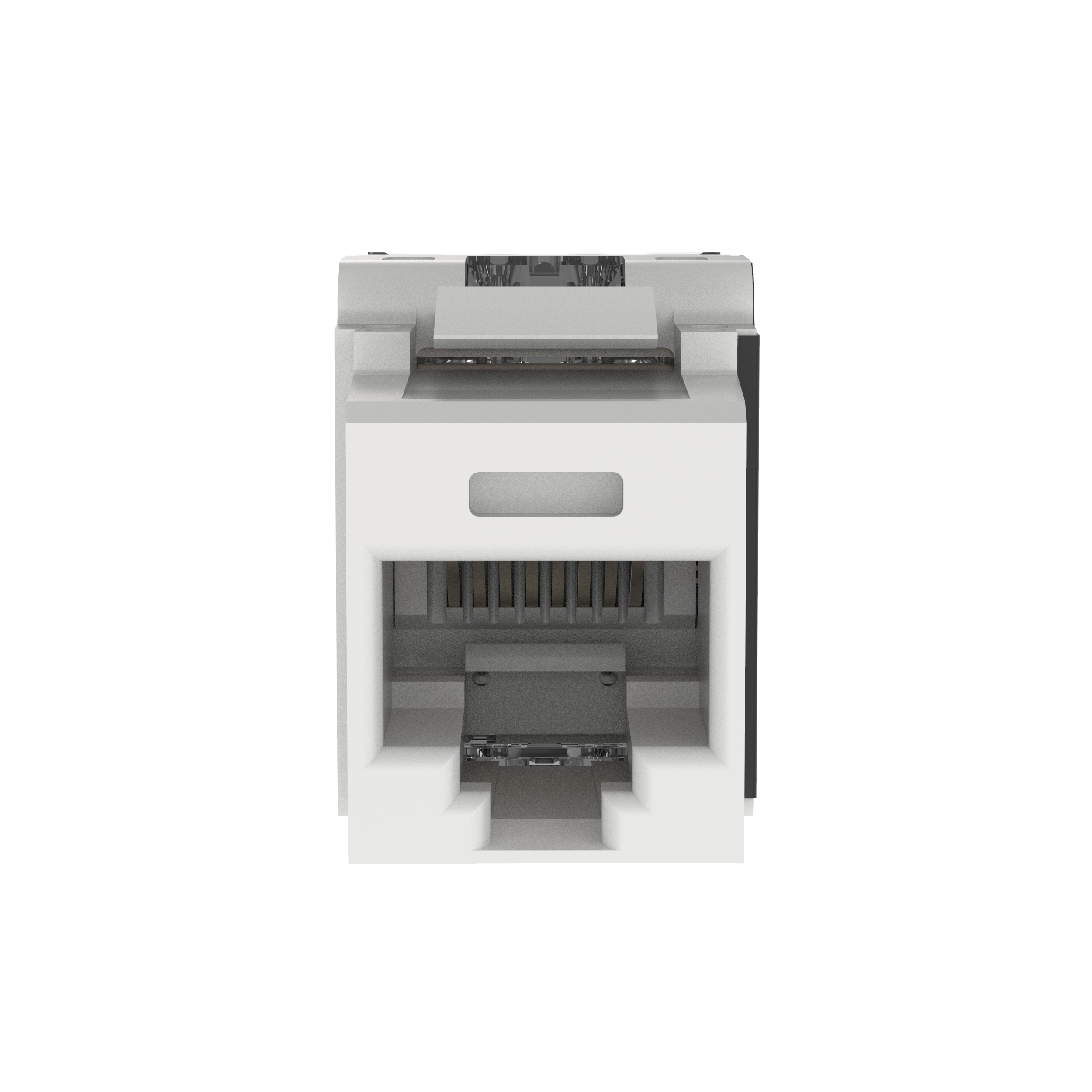 UTP RJ45 Cat 6A Keystone Punchdown Jack Module, WH