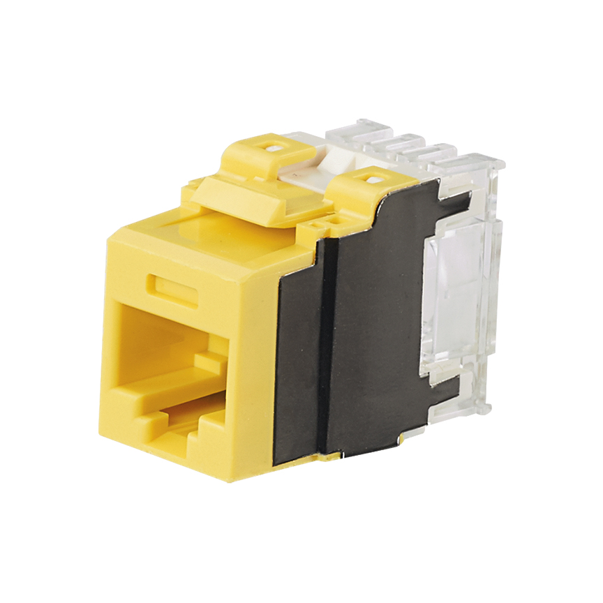 UTP RJ45 Cat 6A Keystone Punchdown Jack Module, YL