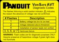 VeriSafe™ Diagnostic Codes Label