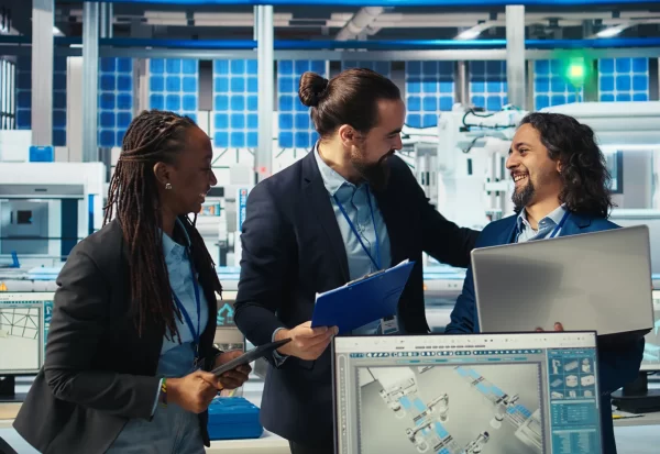 jolly-photovoltaics-factory-engineers-doing-high-five-after-stabilizing-systems jolly-photovoltaics-factory-engineers-doing-high-five-after-stabilizing-systems