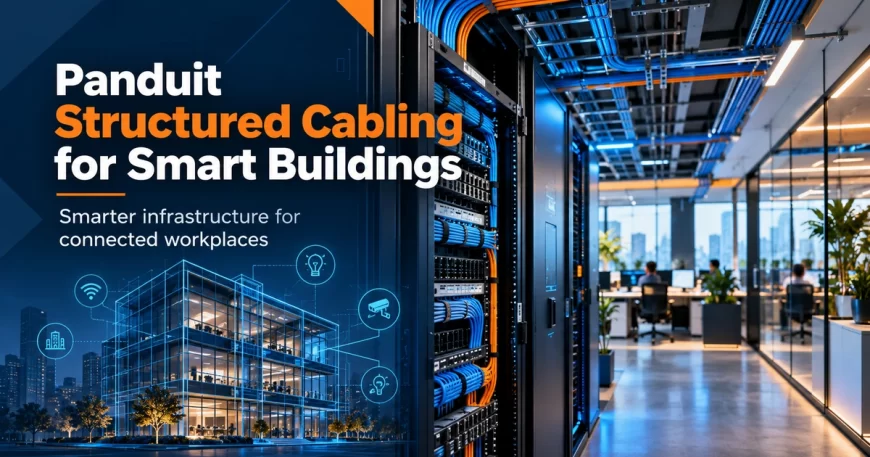 Panduit structured cabling and connected systems inside a modern smart office building