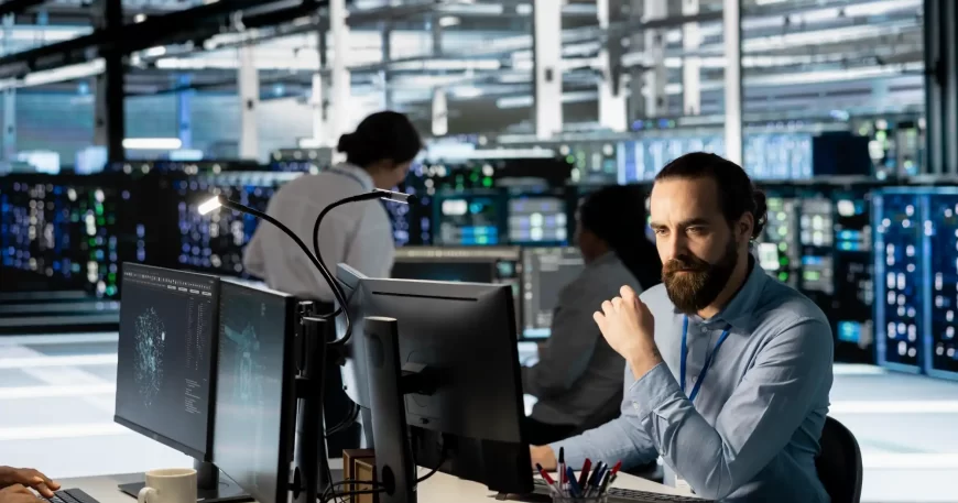 technician-using-pc-data-center-update-server-tech-configuring-equipment
